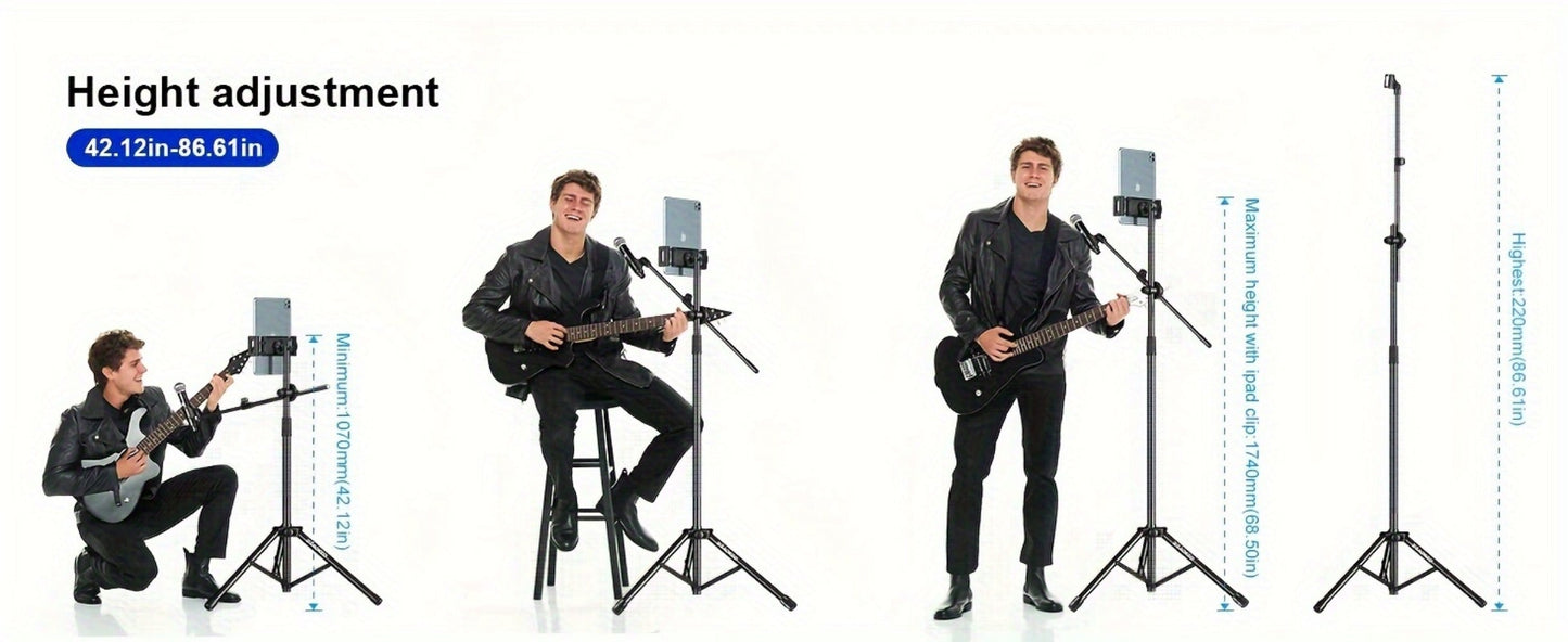 Portable Tripod Microphone Boom Stand with Clip and Carrying Bag detail image - detail view 9