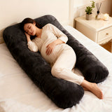 Large Black U-Shaped Pillow