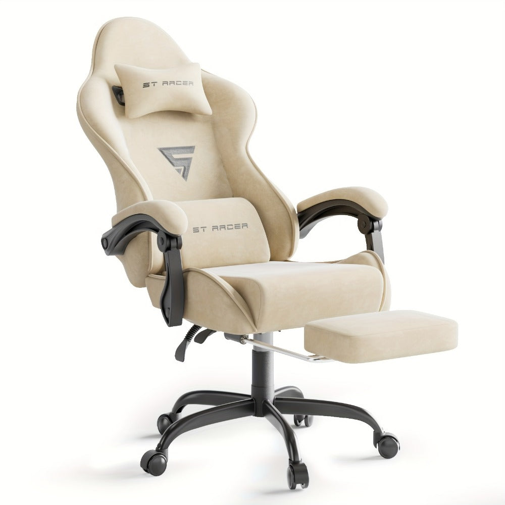 Reclining Fabric Gaming Chair, Reclining Computer Chair for Comfortable Everyday Seating detail image - detail view 11