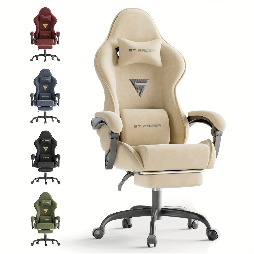 Reclining Fabric Gaming Chair, Reclining Computer Chair for Comfortable Everyday Seating detail image - detail view 15