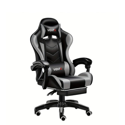 Gaming Chair, Ergonomic High Back with Footrest PU Leather Reclining Racing Style E-Sports shown in the main product view