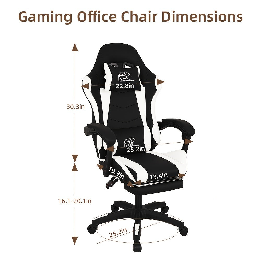 Reclining Faux Leather Gaming Chair with High Back for Home Office detail image - detail view 4