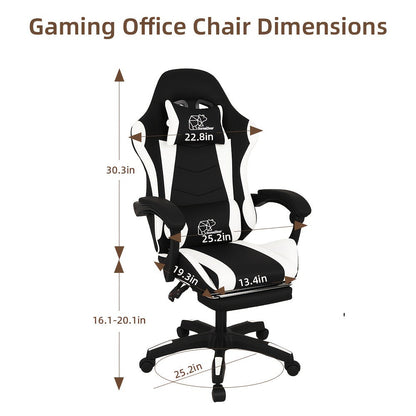 Reclining Faux Leather Gaming Chair with High Back for Home Office detail image - detail view 4