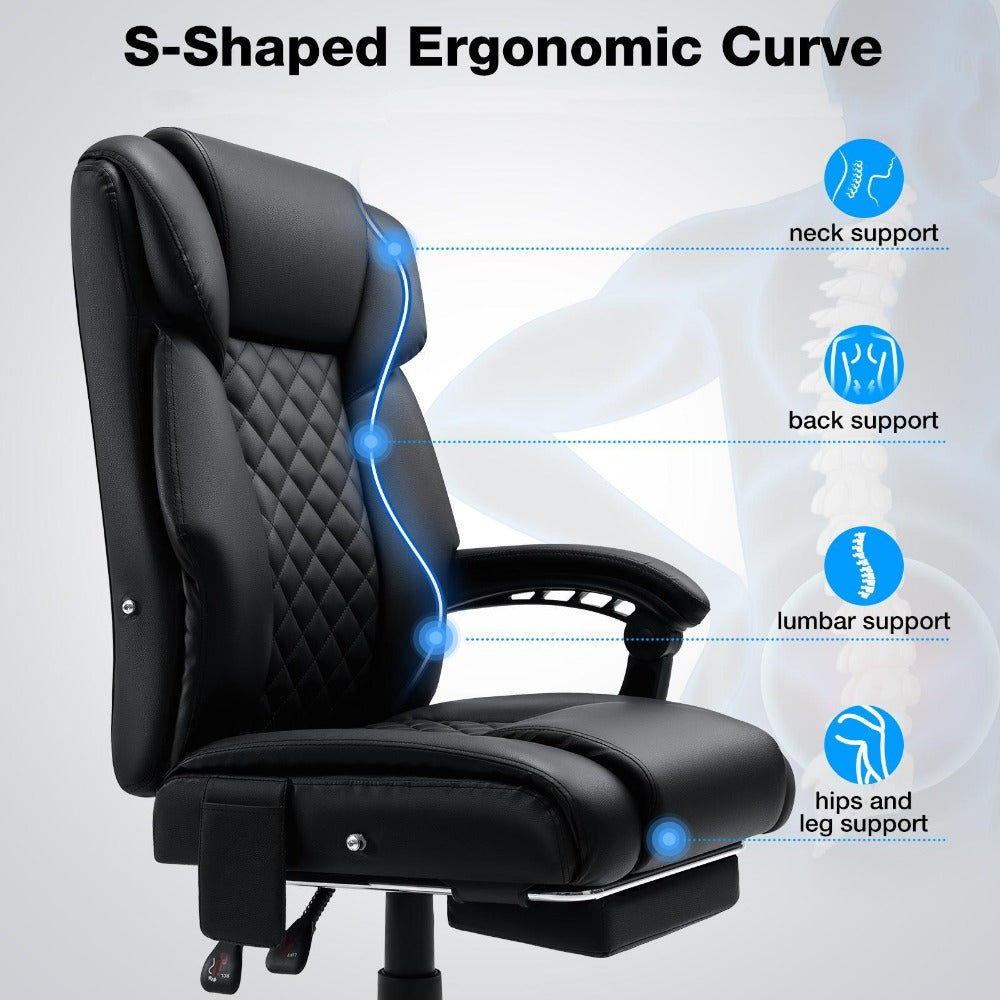 Reclining Office Chair with High Back for Comfortable Everyday Seating in Home Office detail image - detail view 10