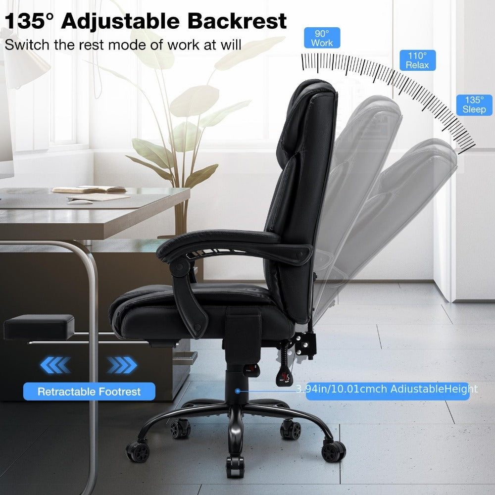 Reclining Office Chair with High Back for Comfortable Everyday Seating in Home Office detail image - detail view 11