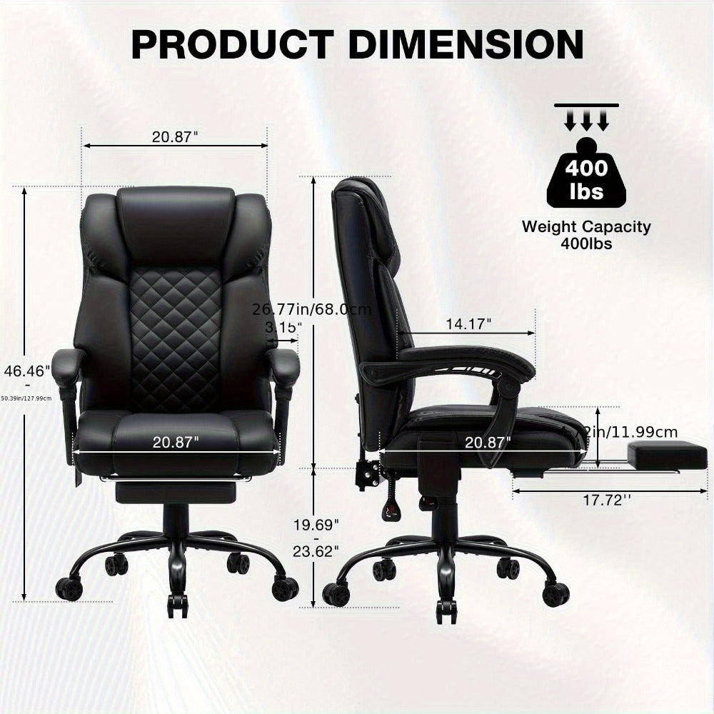 Reclining Office Chair with High Back for Comfortable Everyday Seating in Home Office detail image - detail view 4