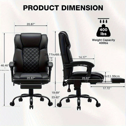 Reclining Office Chair with High Back for Comfortable Everyday Seating in Home Office detail image - detail view 4