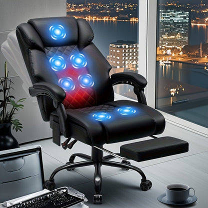 Office Chair, Massage with Heat & Footrest - Ergonomic High Back Reclining Executive shown in the main product view