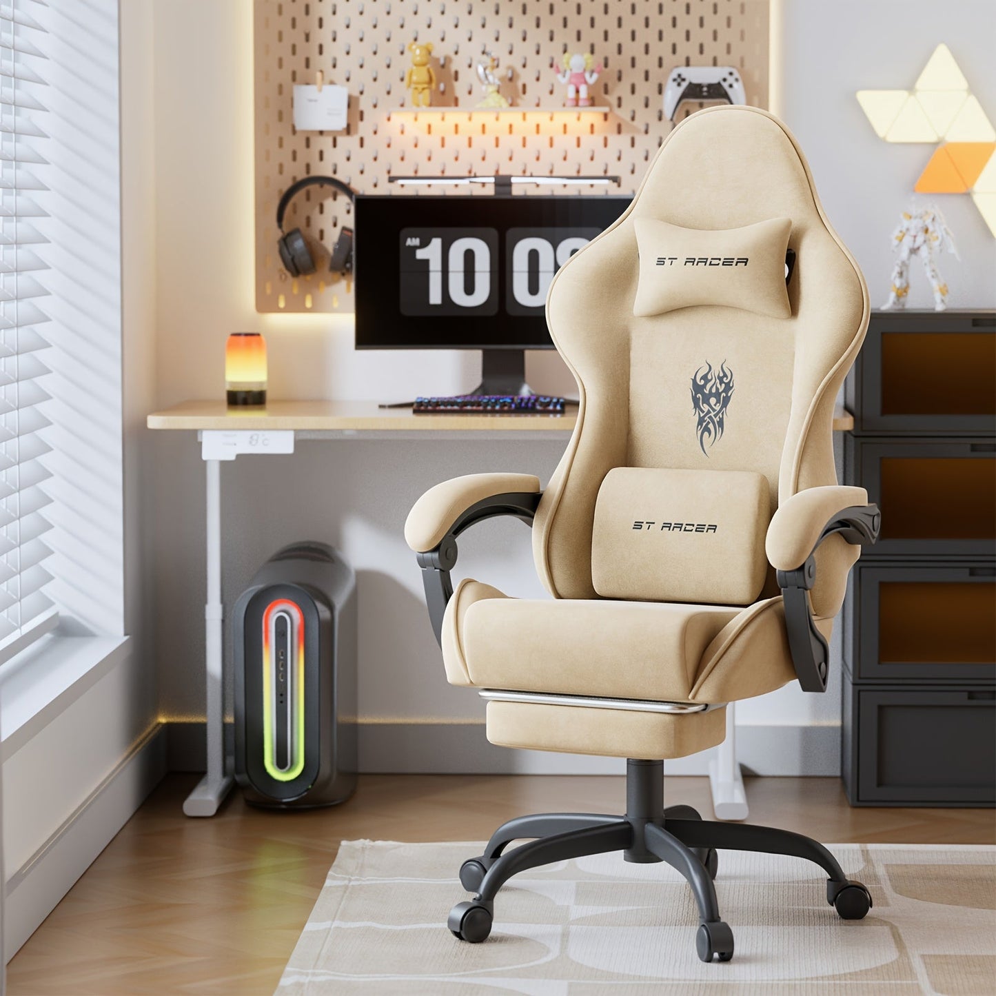 Gaming Chair shown in the Beige option