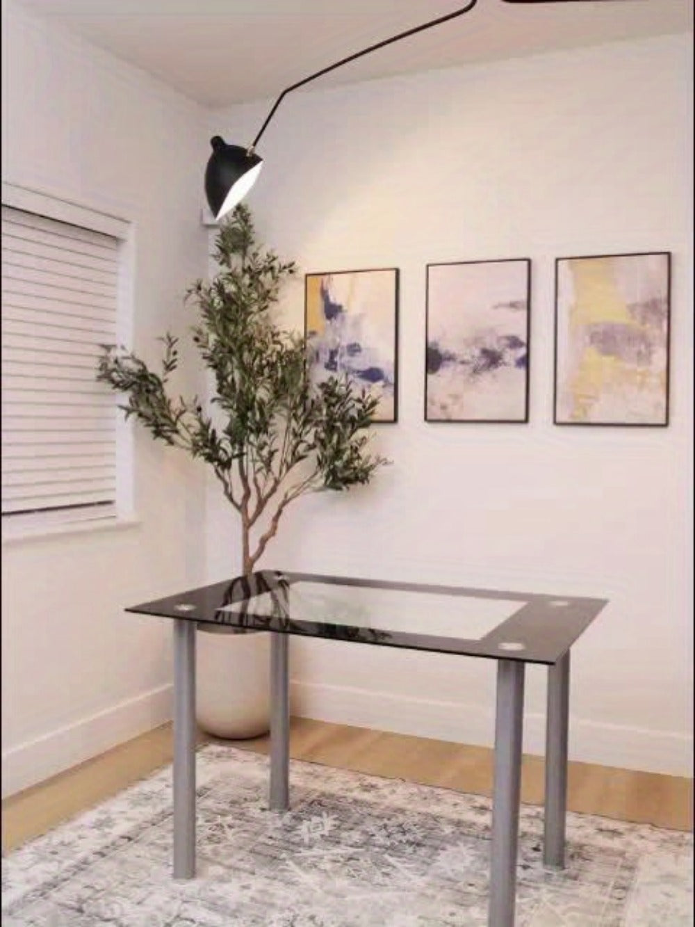 Rectangular Clear Dining Table, Dining Room Table for Work, Display, and Everyday Use detail image - detail view 11