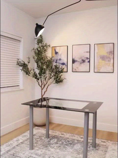 Rectangular Clear Dining Table, Dining Room Table for Work, Display, and Everyday Use detail image - detail view 11