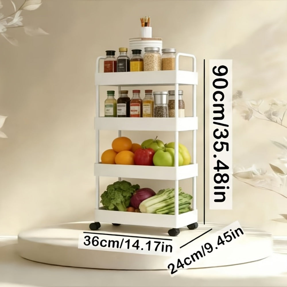 Rolling Bathroom Storage Cart with Rolling Wheels for Organized Everyday Storage detail image - detail view 10