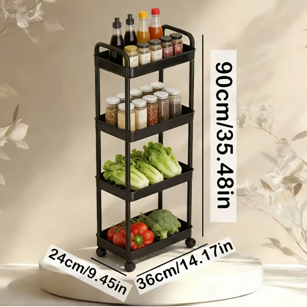 Rolling Bathroom Storage Cart with Rolling Wheels for Organized Everyday Storage detail image - detail view 8