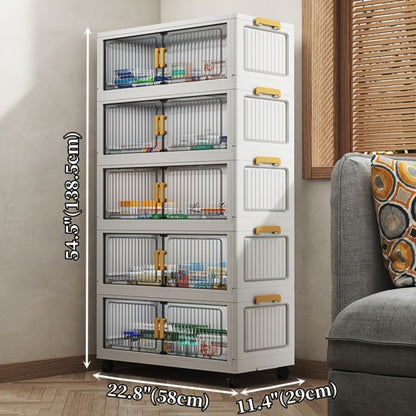 Rolling Clear Medicine Cabinet Organizer with Secure Lid and Stackable Design for Bathroom detail image - detail view 12