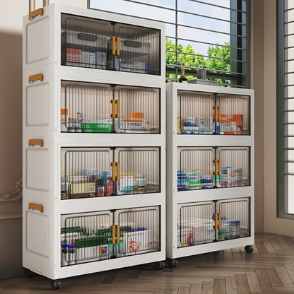 Rolling Clear Medicine Cabinet Organizer with Secure Lid and Stackable Design for Bathroom detail image - detail view 14