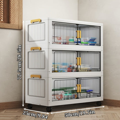 Rolling Clear Medicine Cabinet Organizer with Secure Lid and Stackable Design for Bathroom detail image - detail view 3