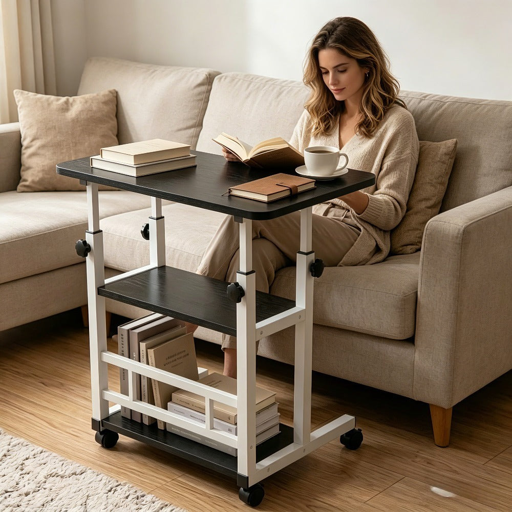 Rolling Computer Desk with Adjustable Height for Work, Display, and Everyday Use detail image - detail view 13