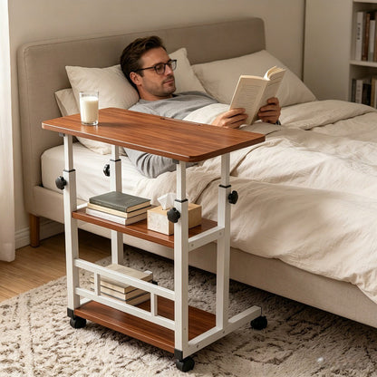 Rolling Computer Desk with Adjustable Height for Work, Display, and Everyday Use detail image - detail view 14