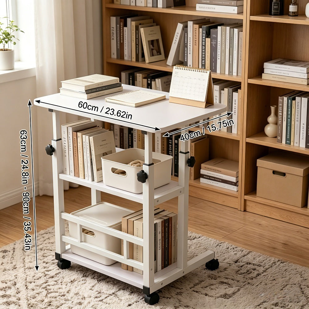 Rolling Computer Desk with Adjustable Height for Work, Display, and Everyday Use detail image