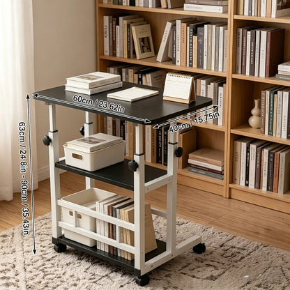 Rolling Computer Desk with Adjustable Height for Work, Display, and Everyday Use detail image - detail view 4
