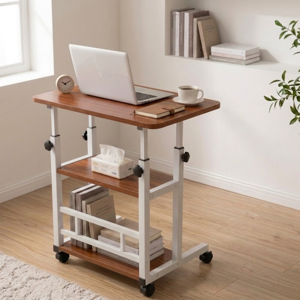Rolling Computer Desk with Adjustable Height for Work, Display, and Everyday Use detail image - detail view 5