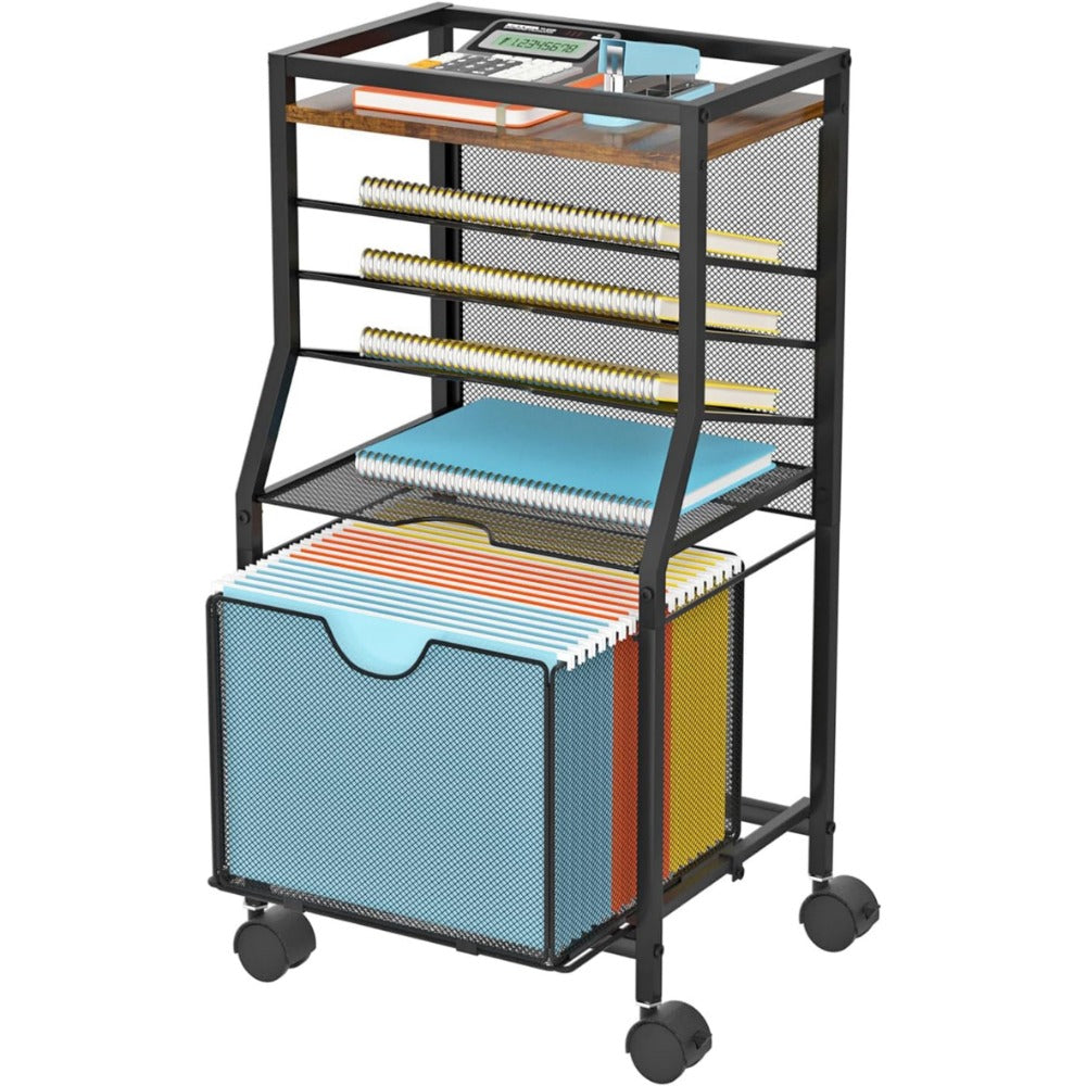Rolling File Cart with Storage Drawers for Organized Everyday Storage in Home Office detail image - detail view 13