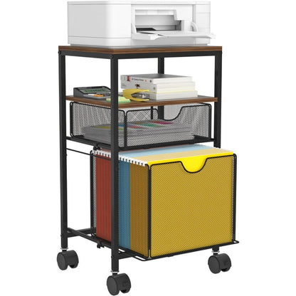 Rolling File Cart with Storage Drawers for Organized Everyday Storage in Home Office detail image - detail view 3