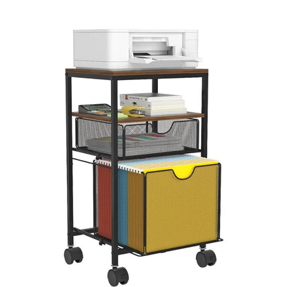 Rolling File Cart with Storage Drawers for Organized Everyday Storage in Home Office detail image - detail view 7