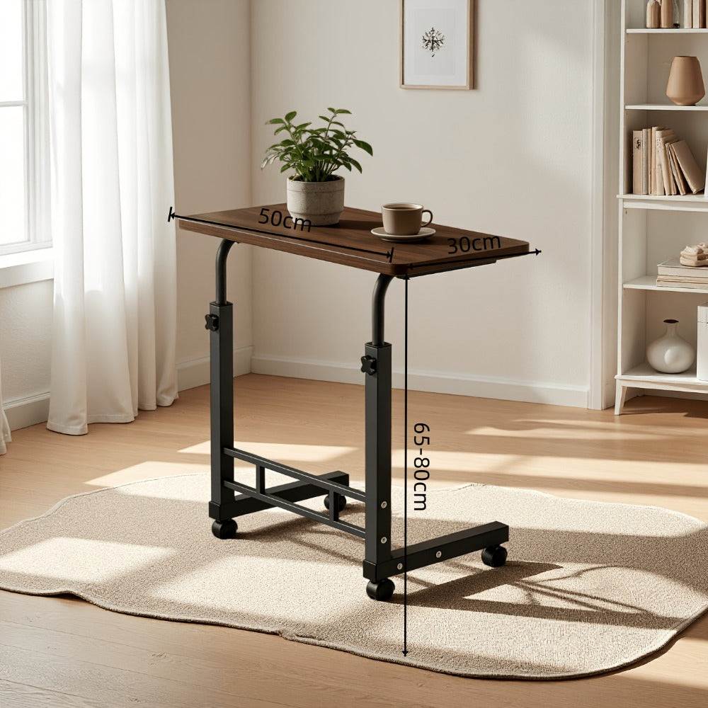 Rolling Laptop Desk with Adjustable Height and Rolling Wheels for Bedroom detail image - detail view 15