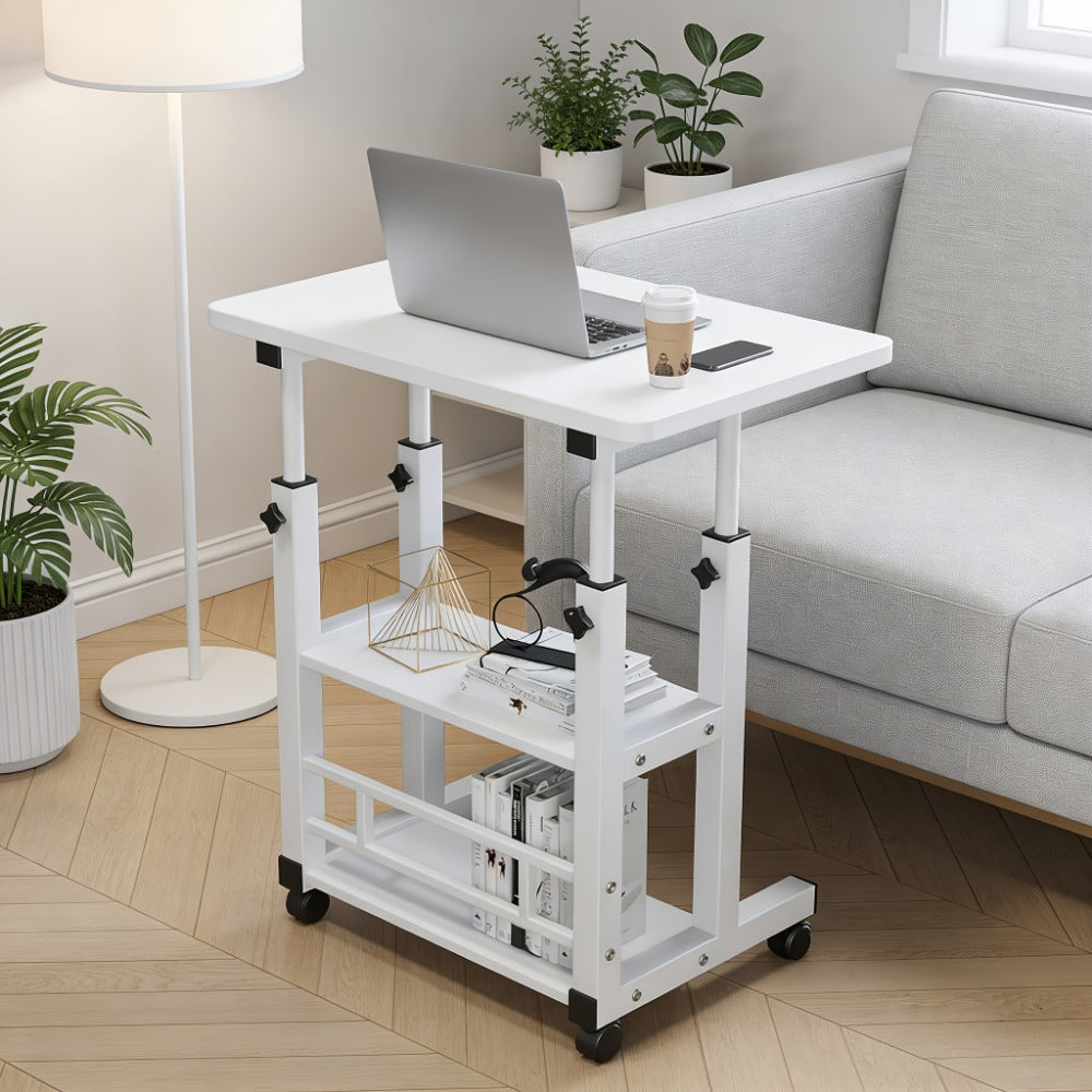 Rolling Laptop Desk with Adjustable Height and Rolling Wheels for Bedroom detail image - detail view 17