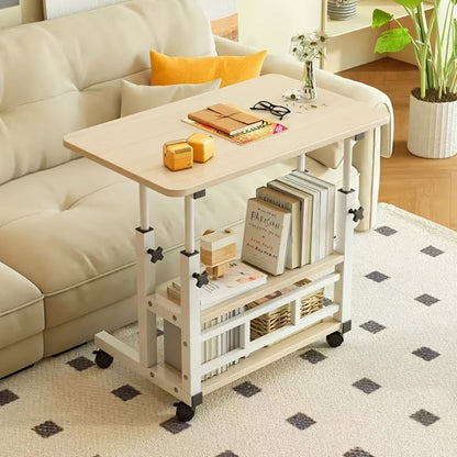 Rolling Laptop Desk with Adjustable Height and Rolling Wheels for Bedroom detail image
