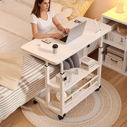 Rolling Laptop Desk with Adjustable Height and Rolling Wheels for Bedroom detail image - detail view 6