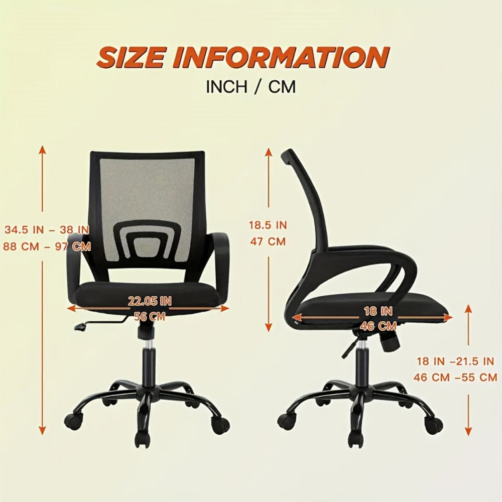 Rolling Office Chair, Home Office Task Chair for Comfortable Everyday Seating detail image - detail view 3