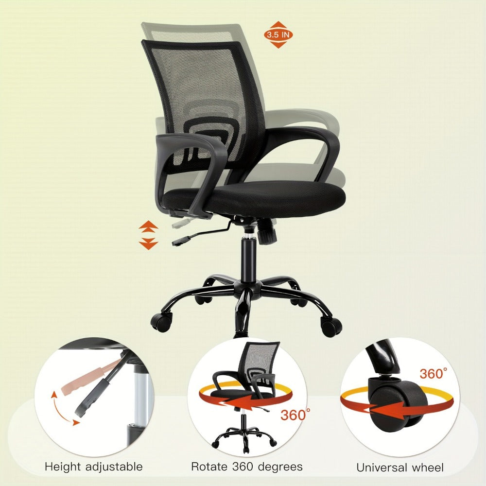 Rolling Office Chair, Home Office Task Chair for Comfortable Everyday Seating detail image - detail view 7