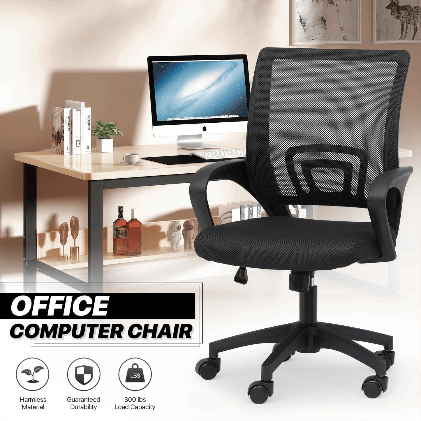 Office Chair shown in the Black option