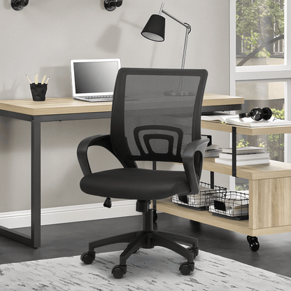 Rolling Office Chair with Armrests and Padded Seat for Home Office detail image - detail view 13