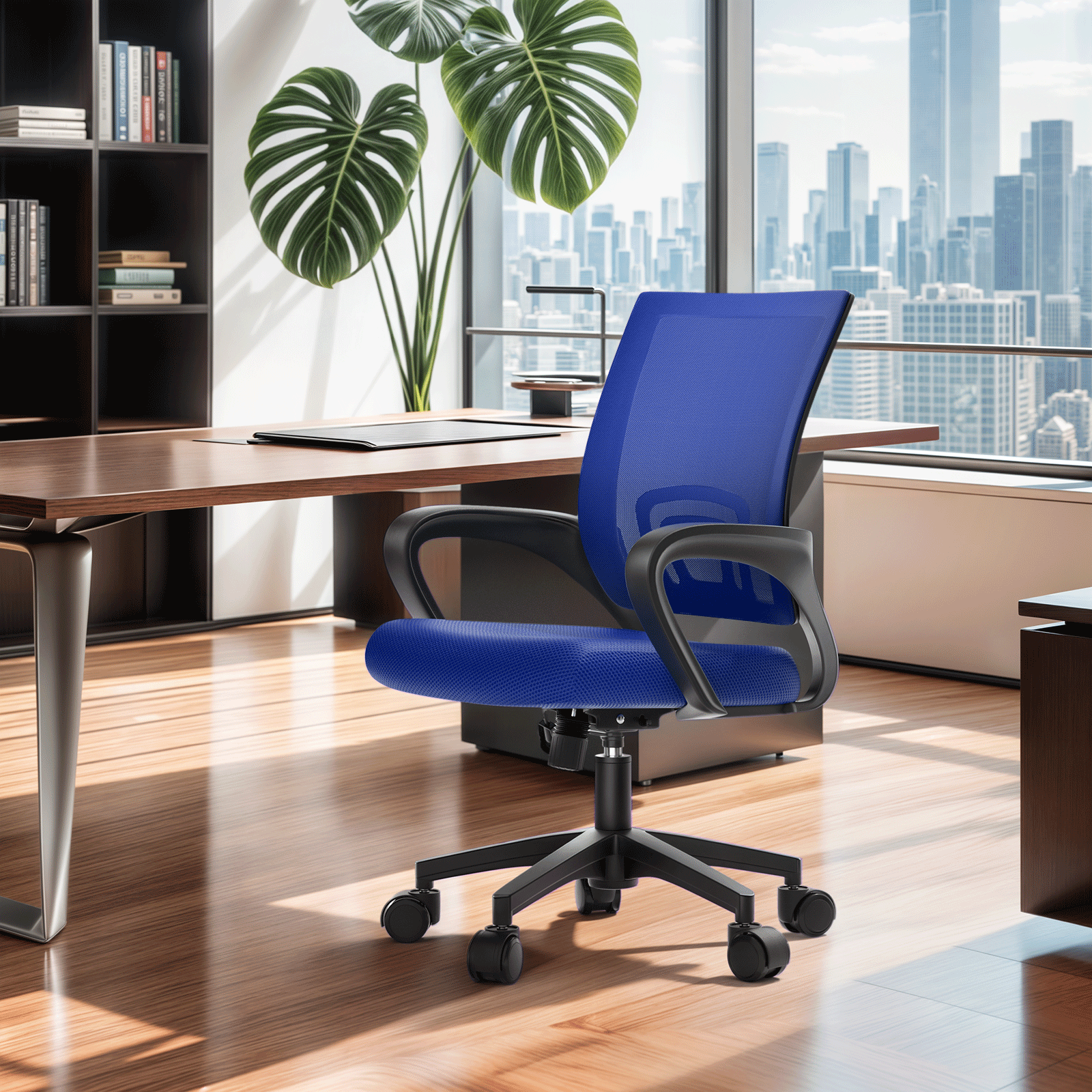 Rolling Office Chair with Armrests and Padded Seat for Home Office detail image - detail view 16