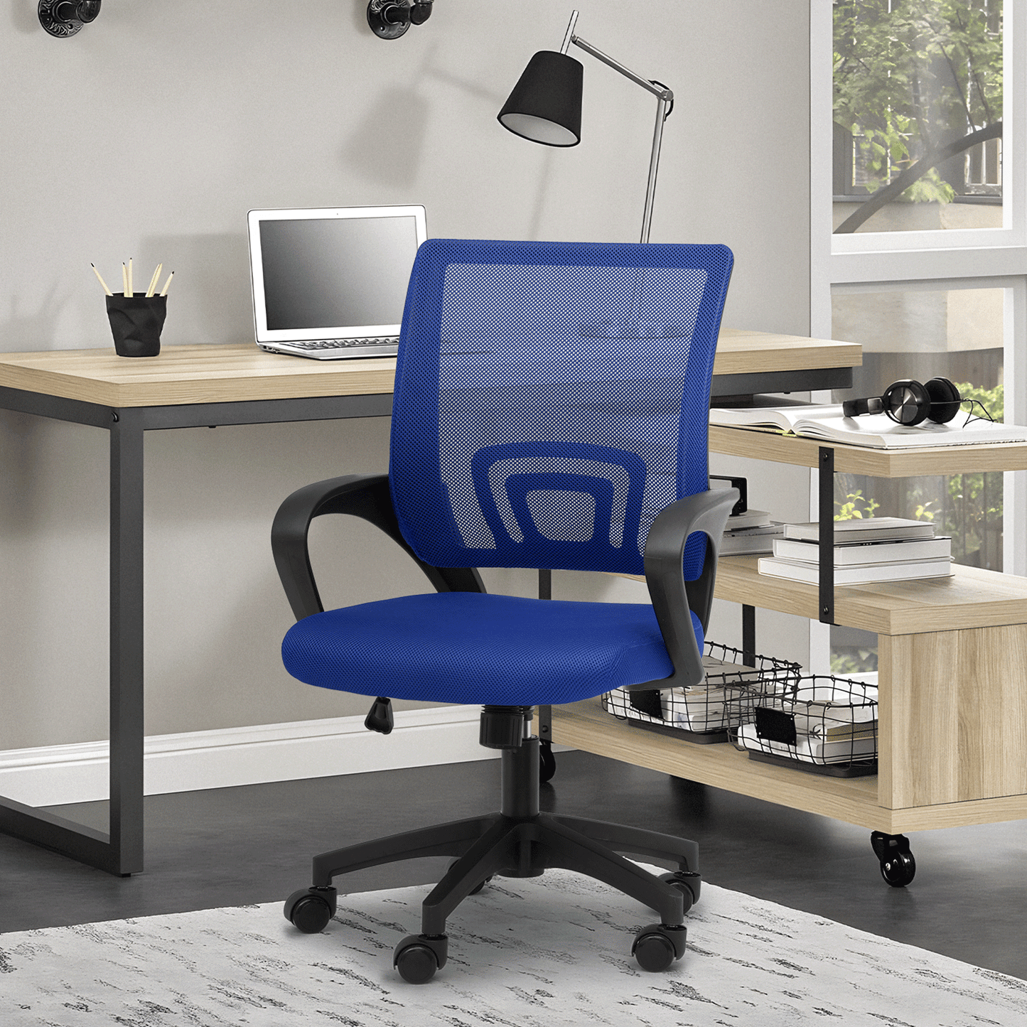 Rolling Office Chair with Armrests and Padded Seat for Home Office detail image - detail view 17