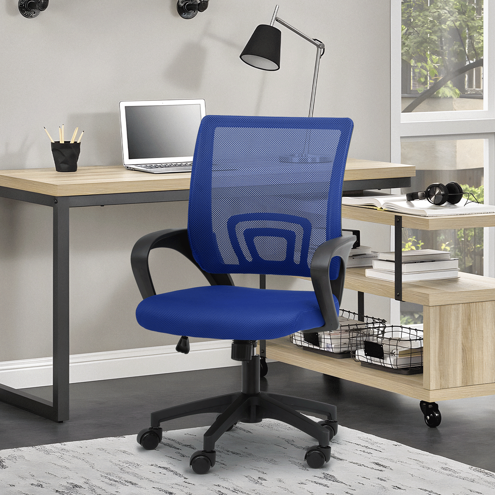 Rolling Office Chair with Armrests and Padded Seat for Home Office detail image - detail view 17