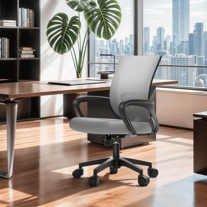 Rolling Office Chair with Armrests and Padded Seat for Home Office detail image - detail view 21