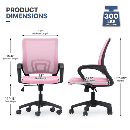 Rolling Office Chair with Armrests and Padded Seat for Home Office detail image - detail view 24