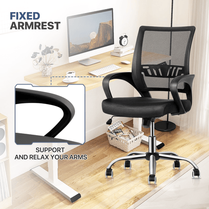 Rolling Office Chair with Armrests and Padded Seat for Home Office detail image - detail view 30