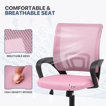 Rolling Office Chair with Armrests and Padded Seat for Home Office detail image - detail view 49