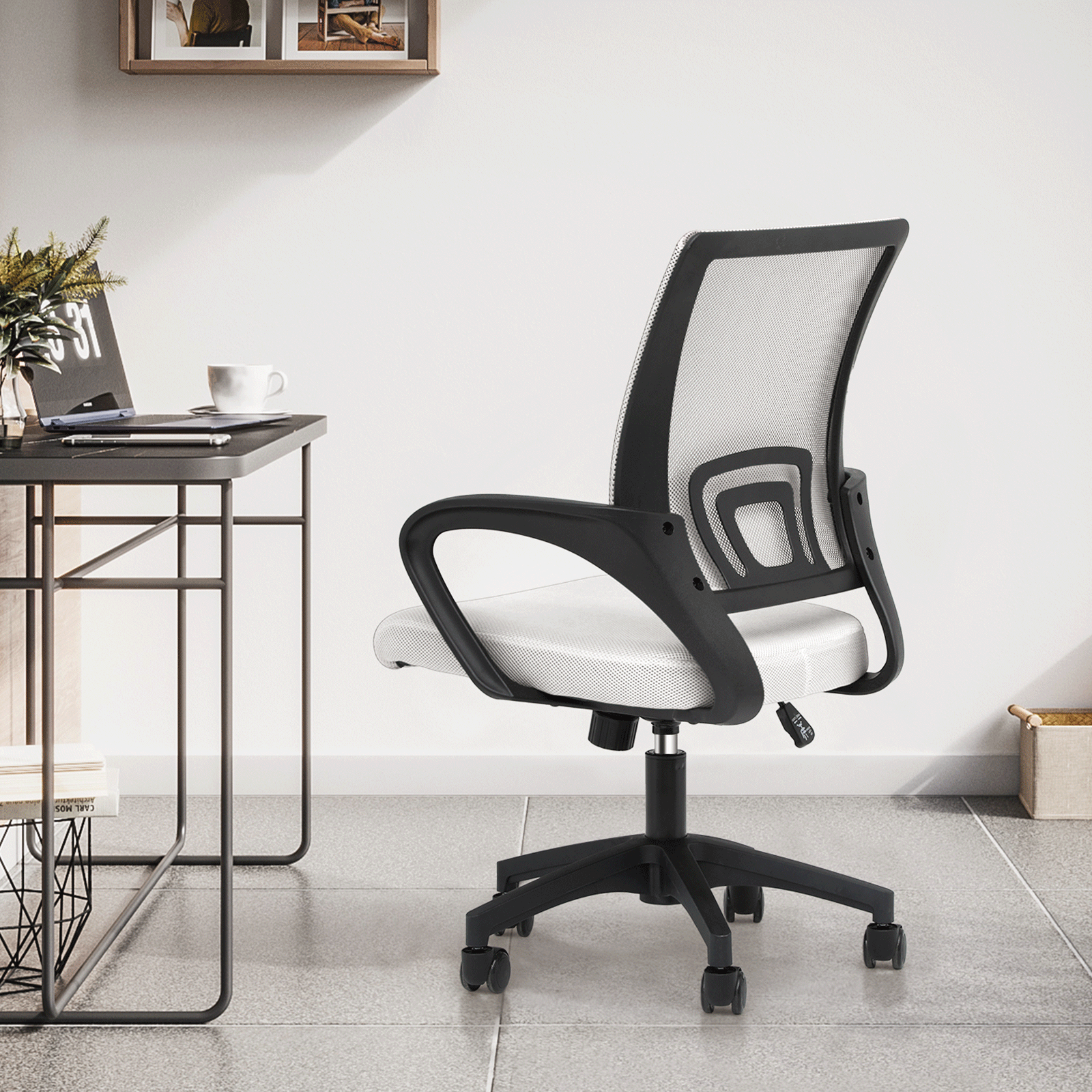 Rolling Office Chair with Armrests and Padded Seat for Home Office detail image - detail view 5