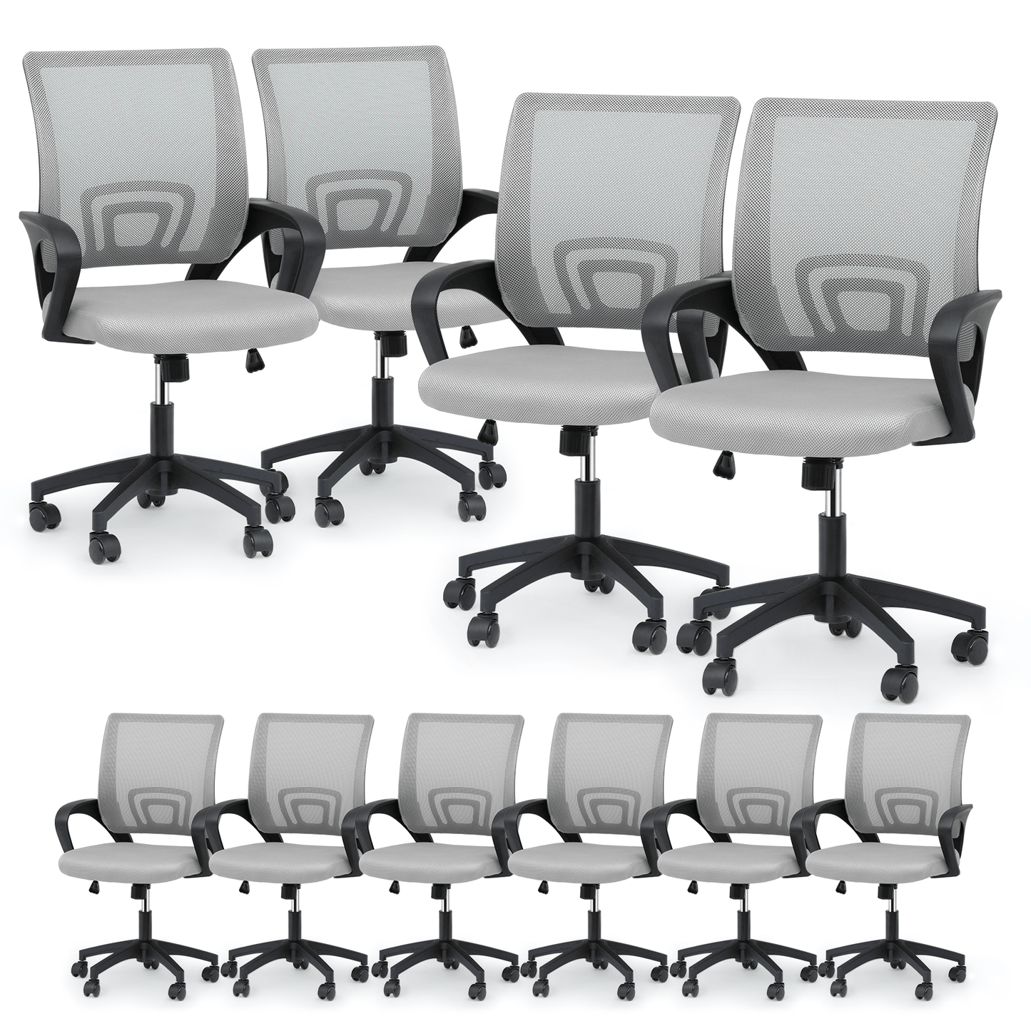 Office Chair shown in the Grey - 10 Pcs option