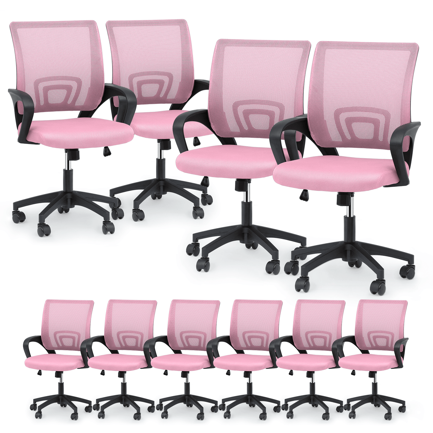 Office Chair shown in the Pink - 10 Pcs option