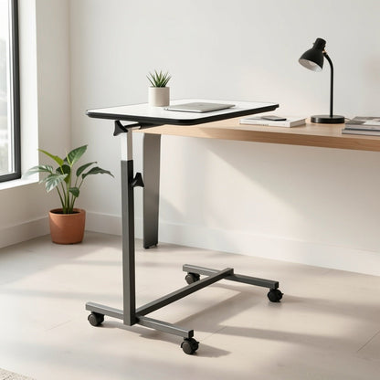 Rolling Overbed Table with Adjustable Height and Rolling Wheels for Living Room detail image - detail view 6