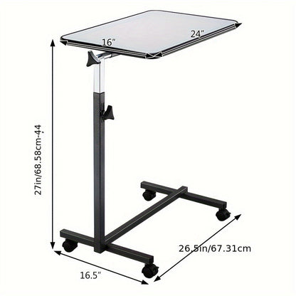 Rolling Overbed Table with Adjustable Height and Rolling Wheels for Living Room detail image - detail view 8