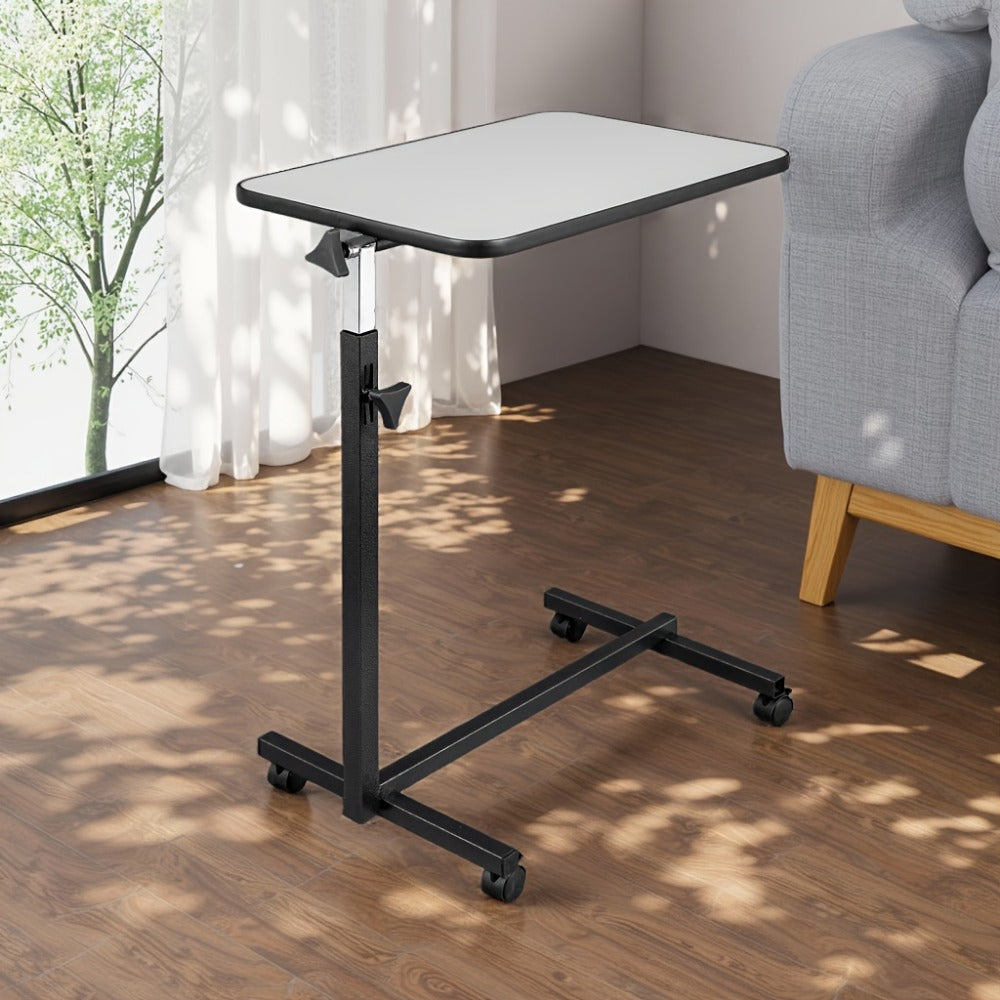 Overbed Table, Height Adjustable Rolling with Wheels & Brakes - Mobile Laptop Desk Side shown in the main product view