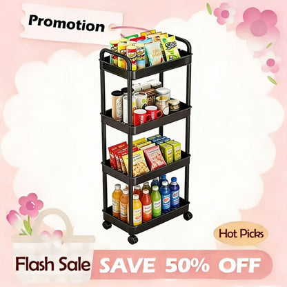 Rolling Storage Cart with Rolling Wheels for Organized Everyday Storage detail image - detail view 14